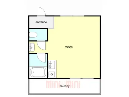 グローリー夙川ハイム(ワンルーム/3階)の間取り写真