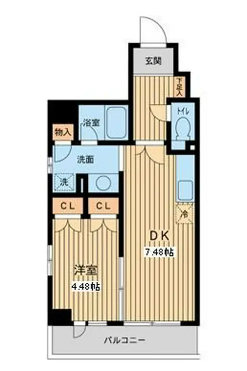 プロスペクト門前仲町 4階階 間取り