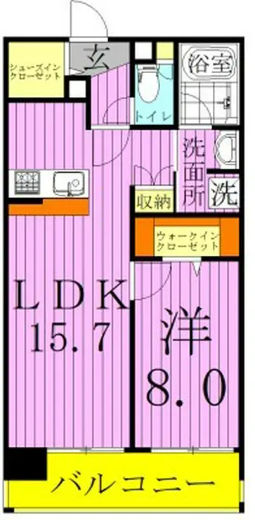 ロイヤルパークス新田 4階階 間取り