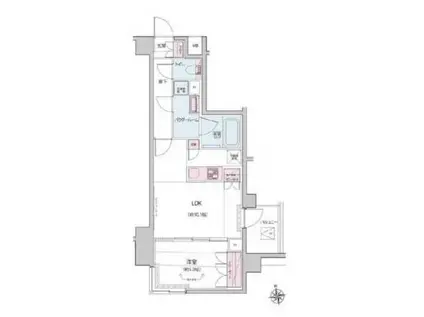 ザ・レジデンス神楽坂II(1LDK/5階)の間取り写真