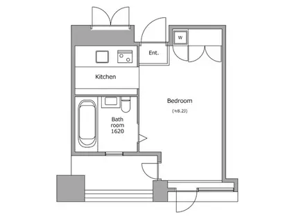 ガーデンアイル四谷(ワンルーム/11階)の間取り写真