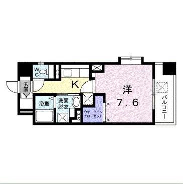 カーサ フィーネ(1K/2階)の間取り写真