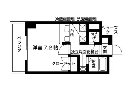 ソレイユドレスト(1K/4階)の間取り写真