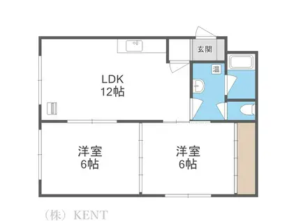 ニューアーバナイツ(2LDK/1階)の間取り写真