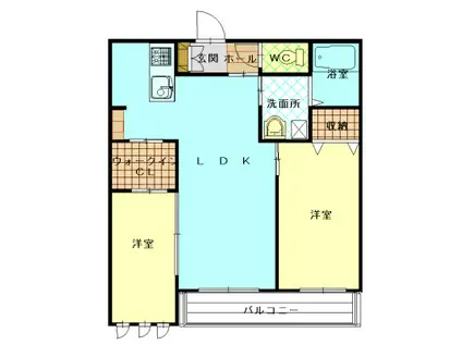 シャーメゾン下小阪II(2LDK/3階)の間取り写真