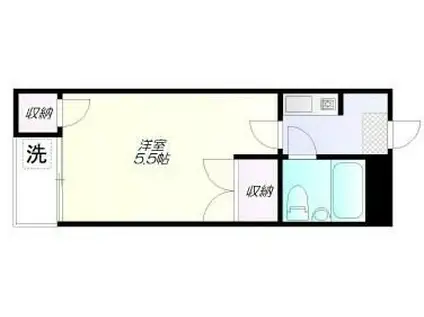 ゆう・ハウス(1K/3階)の間取り写真