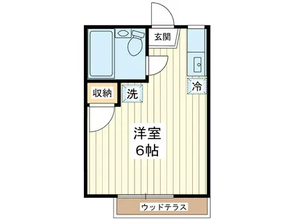 ステラハウス(ワンルーム/1階)の間取り写真