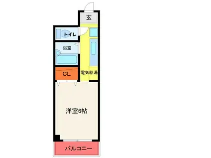 マンションロア(1K/3階)の間取り写真