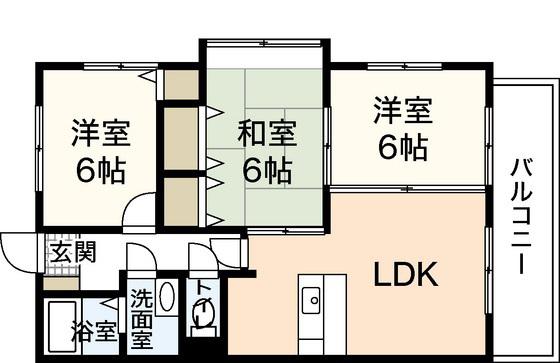シャンペトル(3LDK/3階)の間取り写真