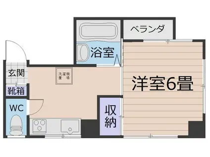 ベルメゾン真砂(1K/4階)の間取り写真