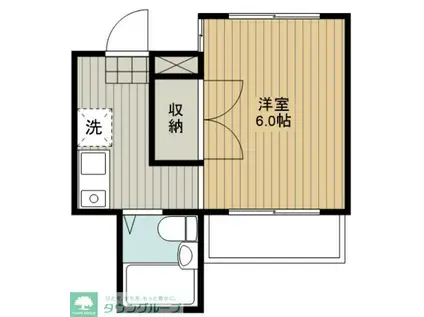 ヌーベル本石(ワンルーム/2階)の間取り写真