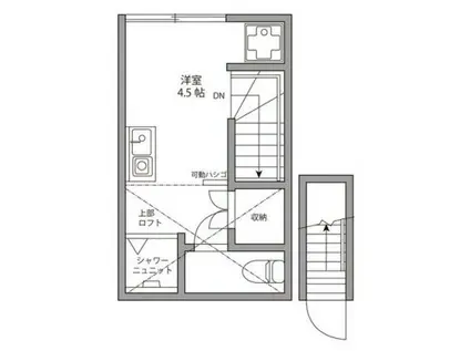 T.PLACE 浅草(ワンルーム/2階)の間取り写真