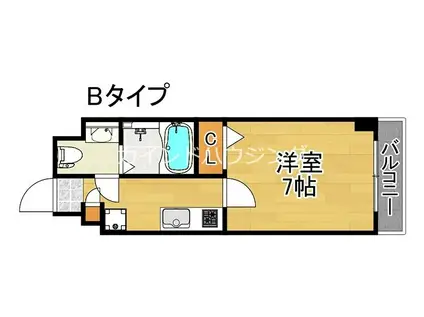 FDSKOHAMAウエスト(1K/6階)の間取り写真