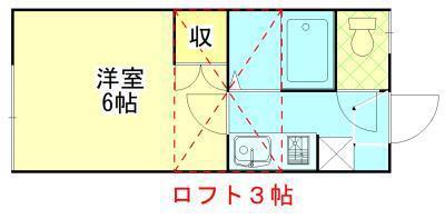 レオパレス楢山登町(1K/1階)の間取り写真