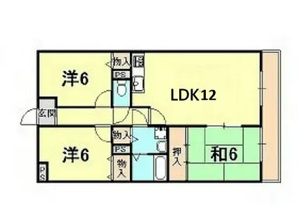 コンフォート(3LDK/3階)の間取り写真