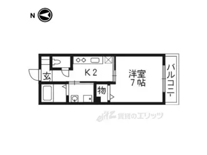 トムズヴィラデスト(1K/1階)の間取り写真