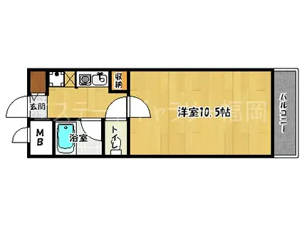 I セレーノ(1K/2階)の間取り写真