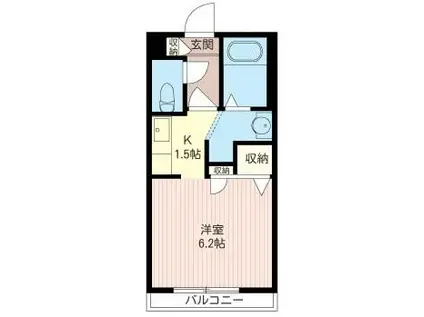 エスルミエール(1K/3階)の間取り写真