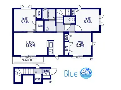 フロレスタ(3LDK/2階)の間取り写真