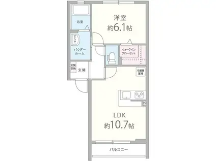 メゾン・クレール(1LDK/1階)の間取り写真