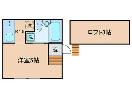 BREEZE WASEDA(1K/1階)の間取り写真