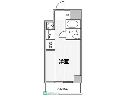 TS GARDEN鶴見(ワンルーム/2階)の間取り写真