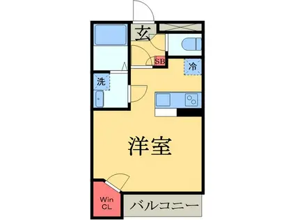 LPリオグランデ(ワンルーム/2階)の間取り写真