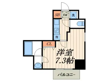 プレール・ドゥーク亀戸6丁目(1K/3階)の間取り写真