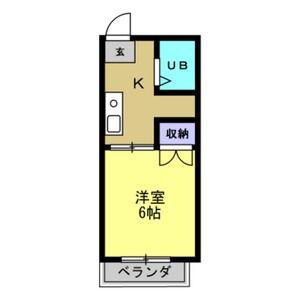 ワコー瑞穂(1K/4階)の間取り写真