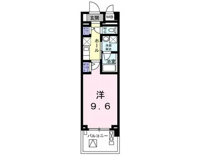 ローレルコート(1K/2階)の間取り写真