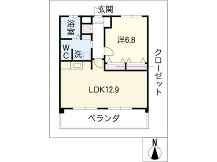 ルナ・ルーチェ(1LDK/2階)の間取り写真