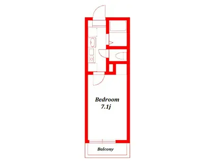 グランドール二俣川(1K/3階)の間取り写真