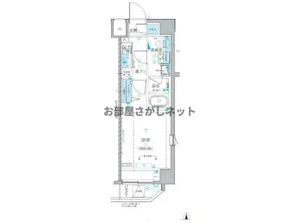 ベルシード池袋本町学生・社会人にオススメ初期費用(1K/4階)の間取り写真