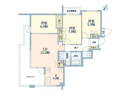 セブンフォレストヒルメイプルコート(3LDK/3階)の間取り写真
