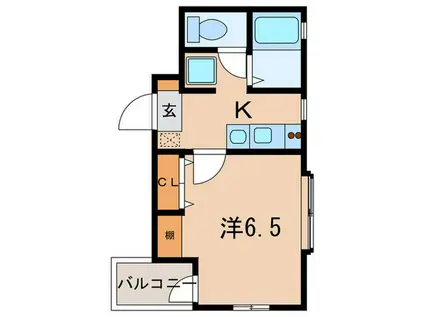 コスモ・コート川崎(1K/1階)の間取り写真
