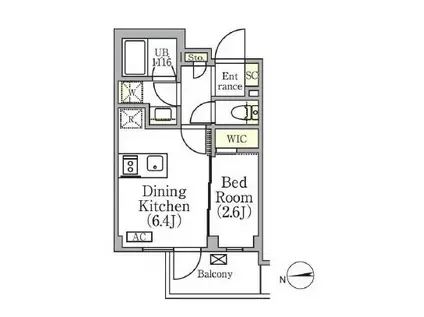 イプセ中野三丁目(1DK/3階)の間取り写真
