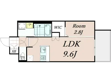 プレサンスNEO上新庄PRIMECUIS(10LDK/10階)の間取り写真