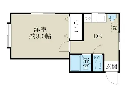 サンライフ(1DK/3階)の間取り写真