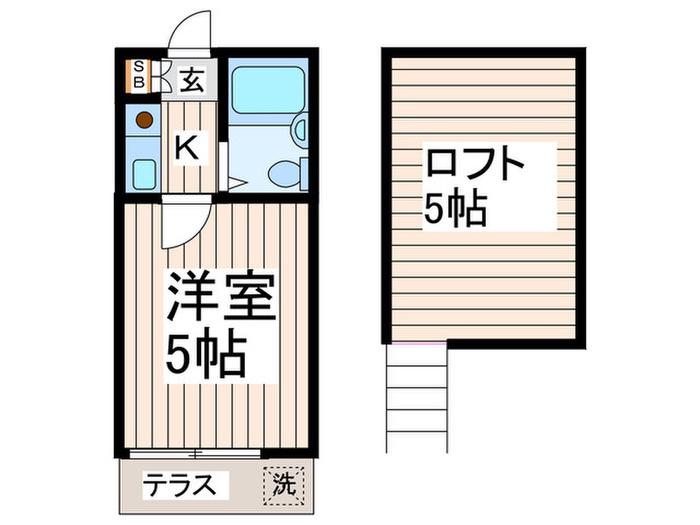 第8小野ハイムA(ワンルーム/1階)の間取り写真