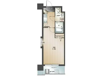 エンクレスト警固(1K/9階)の間取り写真