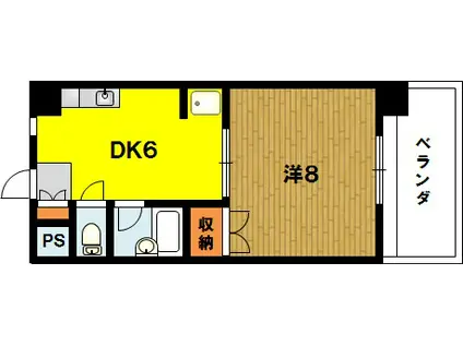 ACTY本町(1DK/7階)の間取り写真