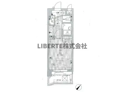 ライオンズマンション平尾第2(1K/4階)の間取り写真