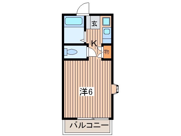 ベルサボワール(1K/2階)の間取り写真