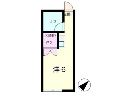 COLORS南草津 I(ワンルーム/1階)の間取り写真