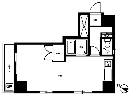 GSハイム宮益坂(ワンルーム/9階)の間取り写真