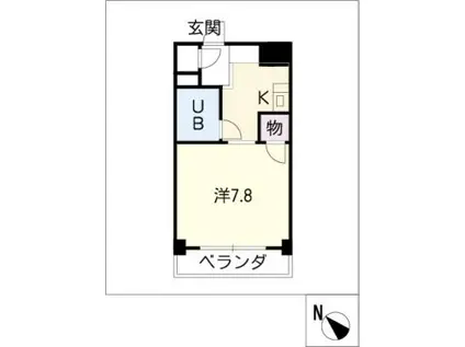 マルシェ(1K/5階)の間取り写真