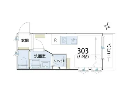 SIESTAVILLA田無TREAKBOKS(ワンルーム/3階)の間取り写真