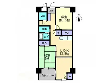 シティラック高松A(2LDK/7階)の間取り写真