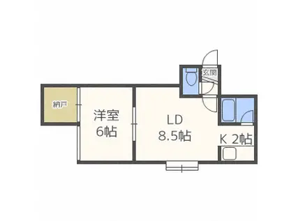 ブレス72(1LDK/3階)の間取り写真