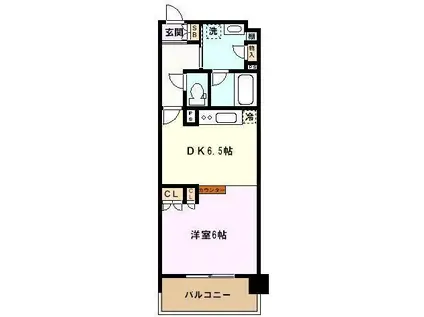 スパシエルクス西川口(1DK/4階)の間取り写真